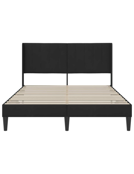 Struttura del letto con testiera Nero 160 x 200 cm Velluto