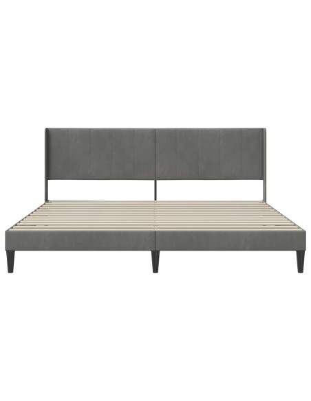 Struttura del letto Grigio scuro 180 x 200 cm Velluto
