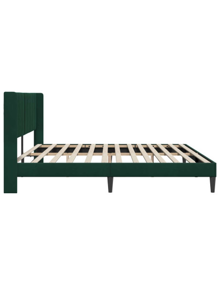 Struttura del letto Verde Scuro 180 x 200 cm Velluto