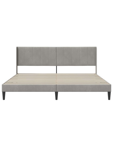 Struttura del letto Grigio chiaro 200 x 200 cm Velluto