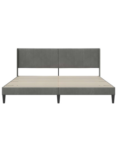 Struttura del letto Grigio scuro 200 x 200 cm Velluto