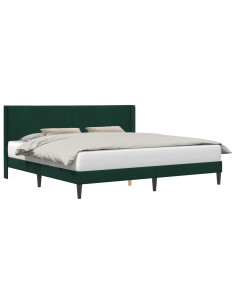 Struttura del letto Verde Scuro 200 x 200 cm Velluto 2