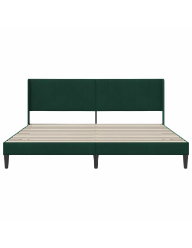 Struttura del letto Verde Scuro 200 x 200 cm Velluto