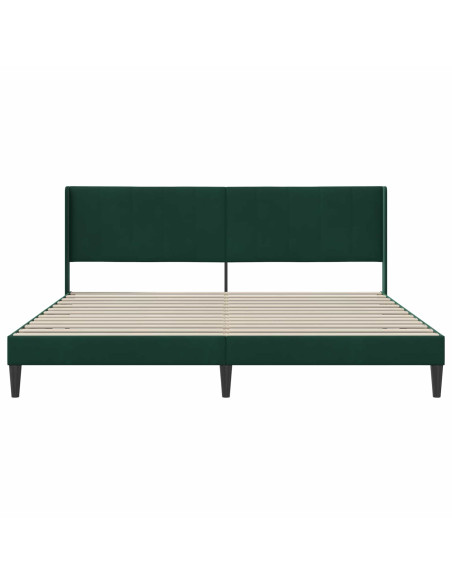 Struttura del letto Verde Scuro 200 x 200 cm Velluto