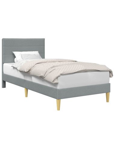 Struttura del letto Grigio chiaro 80 x 200 cm Tessuto
