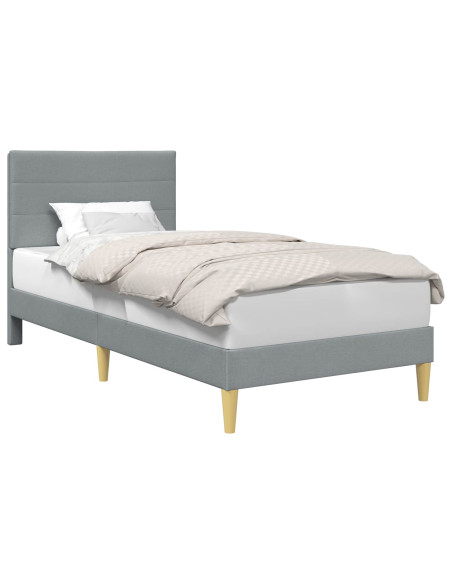 Struttura del letto Grigio chiaro 80 x 200 cm Tessuto