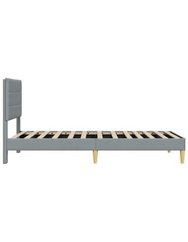Struttura del letto Grigio chiaro 80 x 200 cm Tessuto