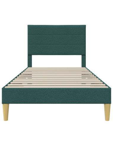 Struttura del letto Verde Scuro 80 x 200 cm Tessuto