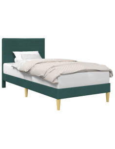 Struttura del letto Verde Scuro 90 x 190 cm Tessuto 2