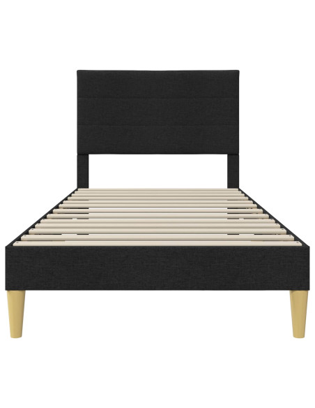 Struttura del letto con testiera Nero 100 x 200 cm Tessuto