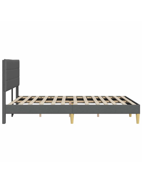 Struttura del letto Grigio scuro 120 x 190 cm Tessuto