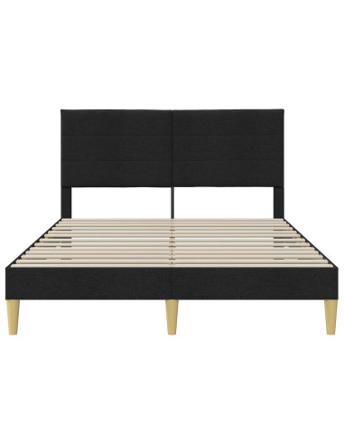 Struttura del letto con testiera Nero 120 x 190 cm Tessuto