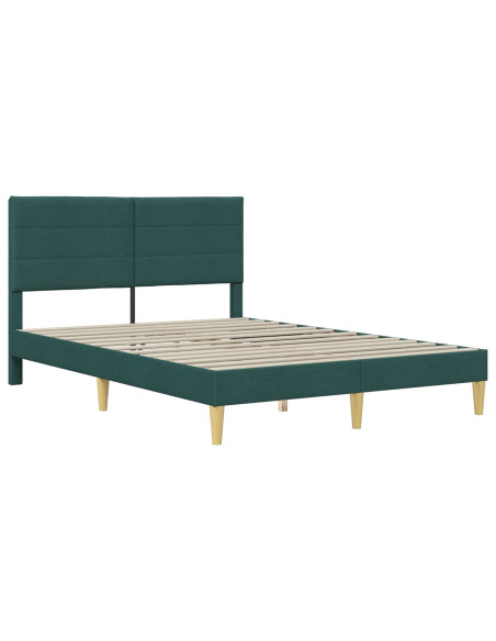 Struttura del letto Verde Scuro 120 x 190 cm Tessuto
