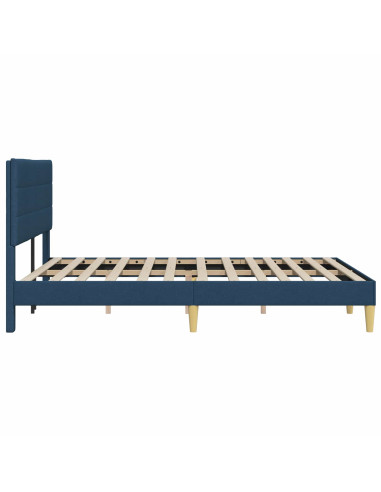 Struttura del letto con testiera Blu 120 x 190 cm Tessuto