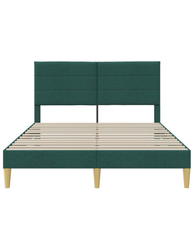 Struttura del letto Verde Scuro 120 x 200 cm Tessuto