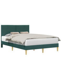 Struttura del letto Verde Scuro 140 x 190 cm Tessuto 2