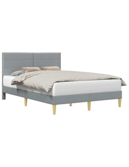 Struttura del letto Grigio chiaro 140 x 200 cm Tessuto