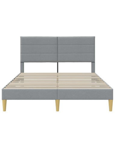 Struttura del letto Grigio chiaro 140 x 200 cm Tessuto