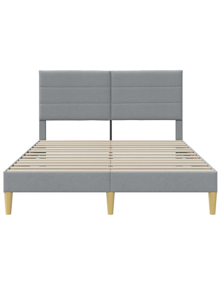 Struttura del letto Grigio chiaro 140 x 200 cm Tessuto