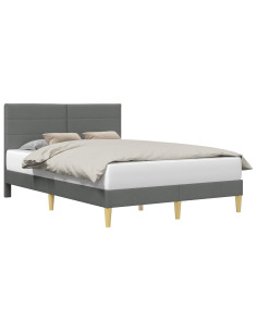 Struttura del letto Grigio scuro 160 x 200 cm Tessuto 2