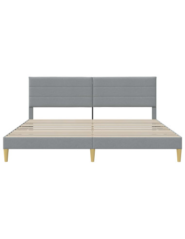 Struttura del letto Grigio chiaro 200 x 200 cm Tessuto