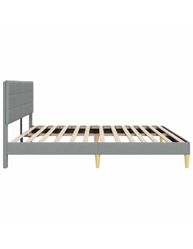 Struttura del letto Grigio chiaro 200 x 200 cm Tessuto