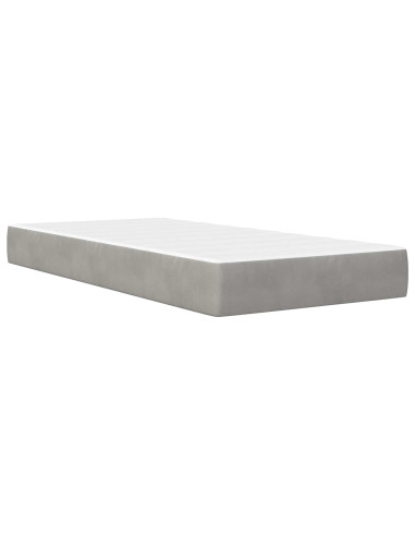 Struttura letto con materasso 2 pcs Grigio chiaro Velluto