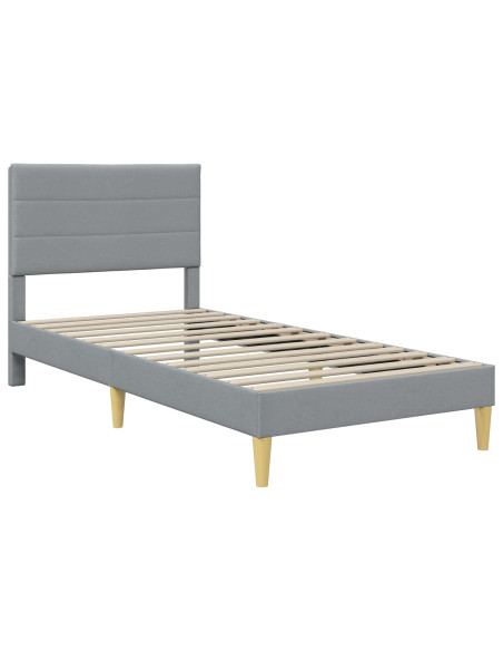 Struttura del letto Grigio chiaro 80 x 200 cm Poliestere