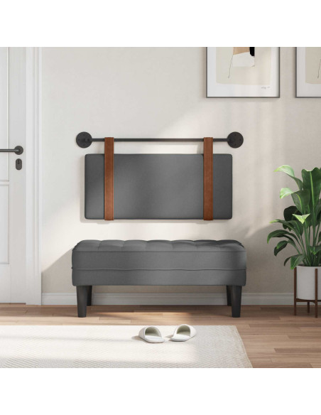Testata appesa Grigio scuro 80 x 40 cm Legno multistrato