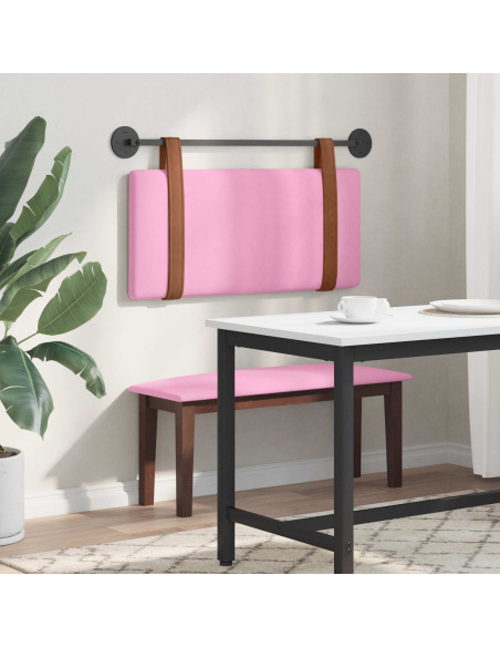 Testata appesa Tinta unita Rosa 80 x 40 cm Legno multistrato