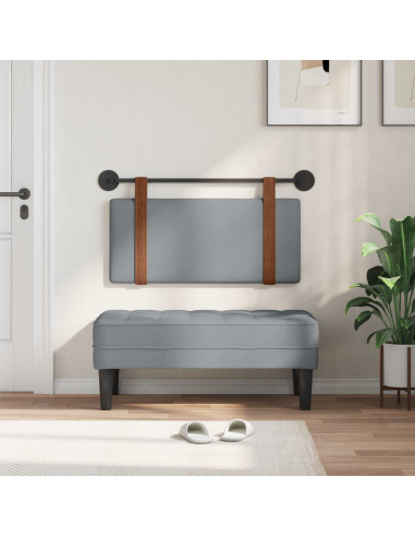 Testata appesa Grigio chiaro 90 x 40 cm Legno multistrato