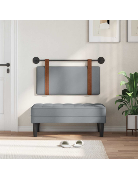 Testata appesa Grigio chiaro 90 x 40 cm Legno multistrato