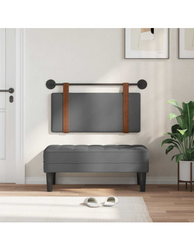 Testata appesa Grigio scuro 90 x 40 cm Legno multistrato