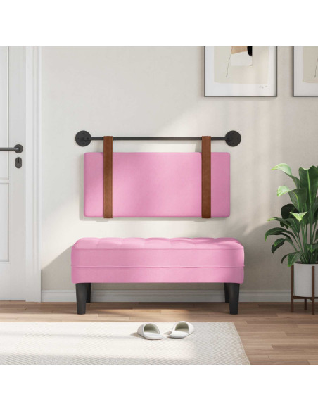 Testata appesa Tinta unita Rosa 90 x 40 cm Legno multistrato
