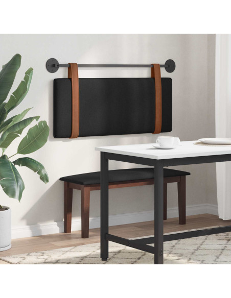 Testata appesa Tinta unita Nero 100 x 40 cm Legno multistrato