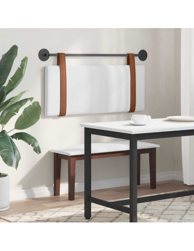 Testata appesa Tinta unita Bianco 100 x 40 cm Legno multistrato