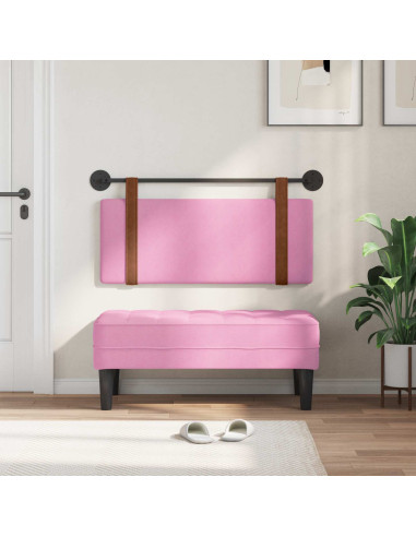 Testata appesa Tinta unita Rosa 100 x 40 cm Legno multistrato