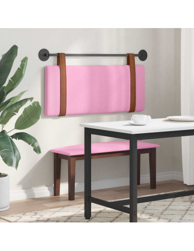 Testata appesa Tinta unita Rosa 100 x 40 cm Legno multistrato