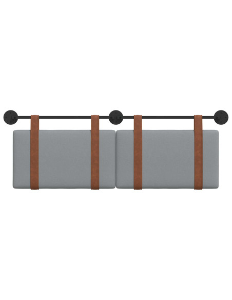 Testata appesa Grigio chiaro 120 x 40 cm Legno multistrato