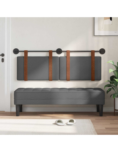 Testata appesa Grigio scuro 120 x 40 cm Legno multistrato
