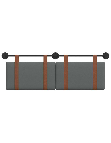 Testata appesa Grigio scuro 120 x 40 cm Legno multistrato