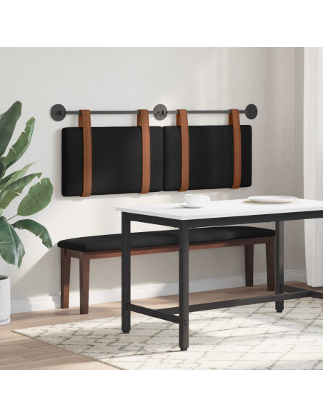 Testata appesa Tinta unita Nero 120 x 40 cm Legno multistrato
