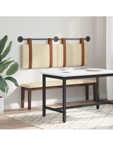 Testata appesa Tinta unita Crema 120 x 40 cm Legno multistrato