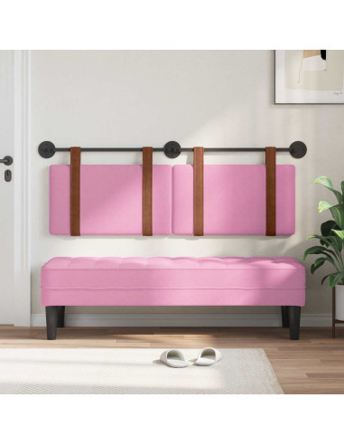 Testata appesa Tinta unita Rosa 120 x 40 cm Legno multistrato