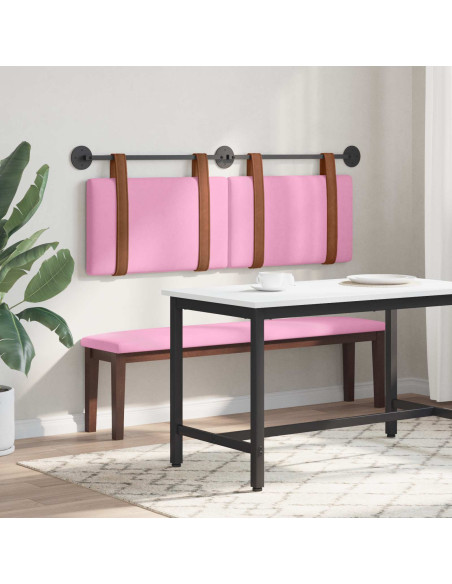 Testata appesa Tinta unita Rosa 120 x 40 cm Legno multistrato