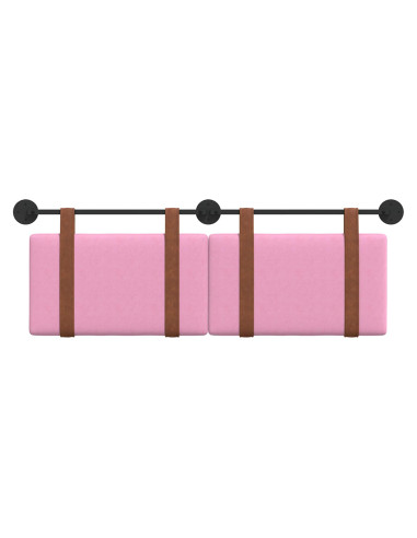 Testata appesa Tinta unita Rosa 120 x 40 cm Legno multistrato