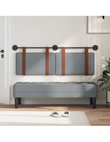 Testata appesa Grigio chiaro 140 x 40 cm Legno multistrato