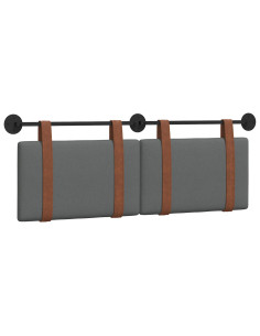 Testata appesa Grigio scuro 140 x 40 cm Legno multistrato 2