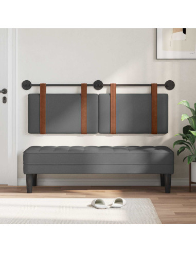 Testata appesa Grigio scuro 140 x 40 cm Legno multistrato
