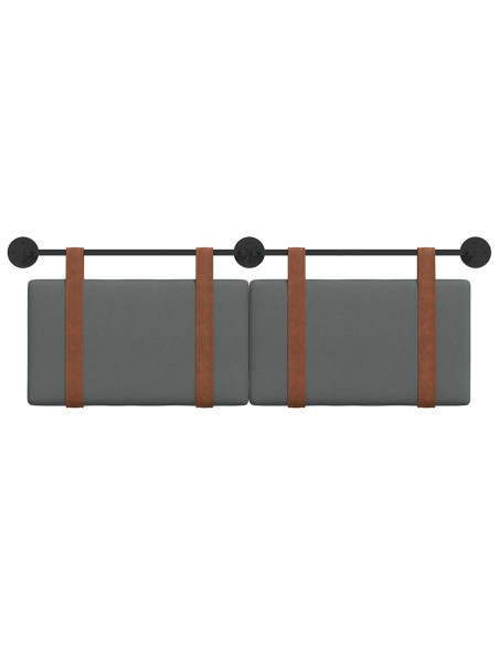 Testata appesa Grigio scuro 140 x 40 cm Legno multistrato